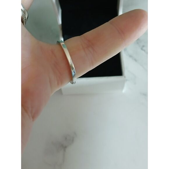 Pandora Sparkling Blue Elevated Heart Ring Size 7 S925 ALE Silver, Zirconia Halo - Picture 12 of 12